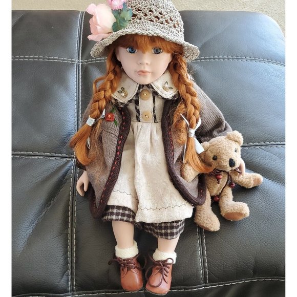 Duck House Heirloom Doll Francis and Teddy D16-368 Red Hair Blue Eyes 17 Inches - Picture 1 of 12